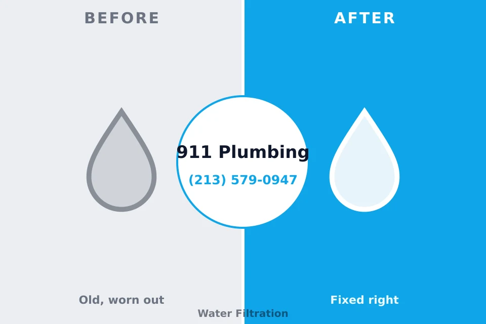 Before and after: plumbing repair Laguna Hills, CA